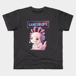 Gamesolotl - Axolotl Gamer Kids T-Shirt